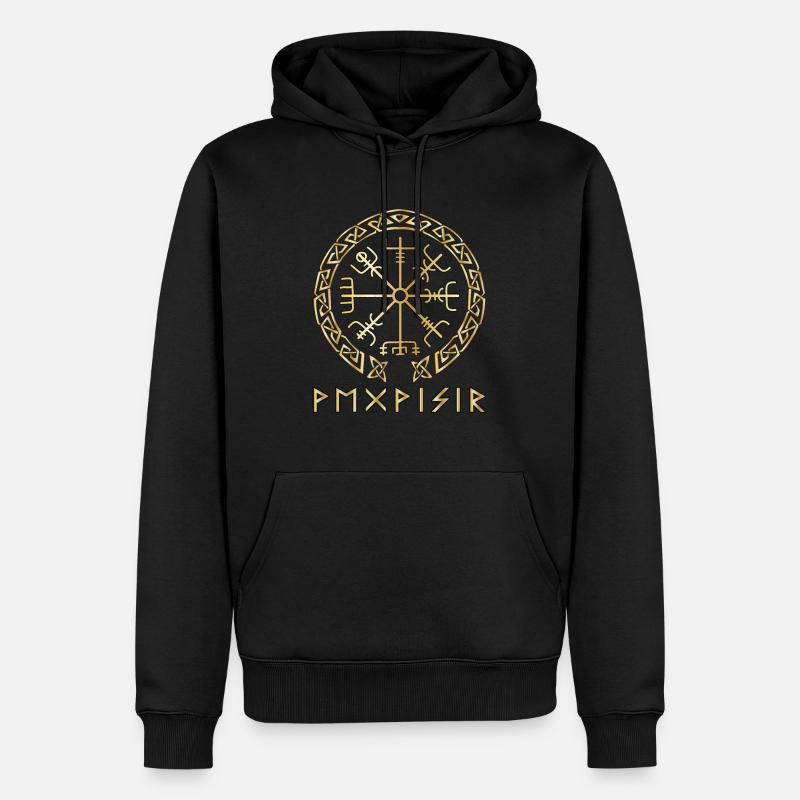 Vikings Rune Nordiques - Sweat à capuche Premium bio Homme - noir