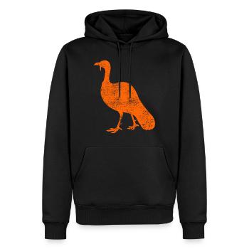 Truthahn - Männer Premium Bio Hoodie - Schwarz - Vorne - Nico (187cm)