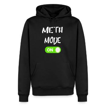 Meth Mode On Power Switch Crystal Gift - Men’s Premium Organic Hoodie - black - Front - Nico (187cm)