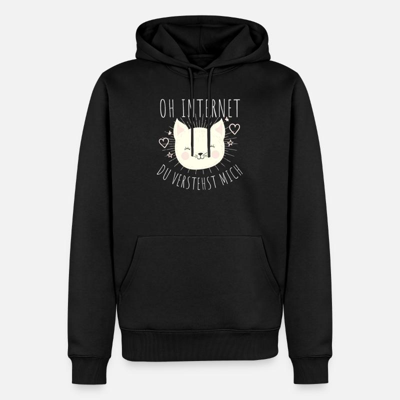Oh internet tu me comprends - Sweat à capuche Premium bio Homme - noir