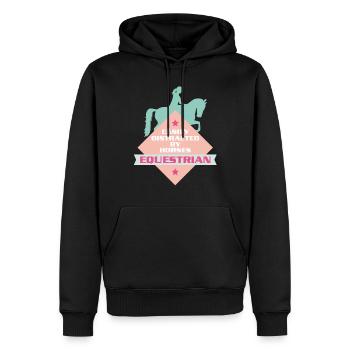 Horse riding Horse riding Horse saying Funny sayings - Men’s Premium Organic Hoodie - black - Front - Nico (187cm)
