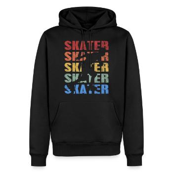 Vintage Retro Style Inline Skater Roller Skates - Men’s Premium Organic Hoodie - black - Front - Nico (187cm)