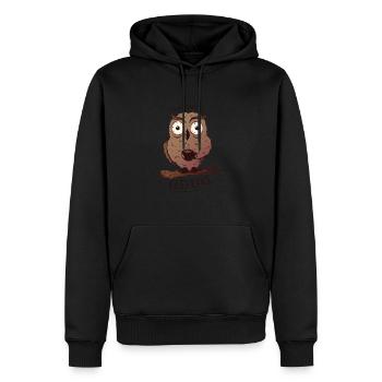 CAFÉINE OWL - Sweat à capuche Premium bio Homme - noir - Devant - Nico (187cm)