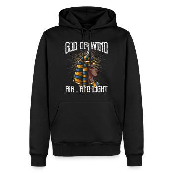 Gott der Luft Shu Altägyptisch Mytisch Gottheit - Männer Premium Bio Hoodie - Schwarz - Vorne - Nico (187cm)