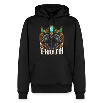 Thoth Thot Ägyptischer Gott Gottheit Ibis - Männer Premium Bio Hoodie - Schwarz - Vorne - Nico (187cm)