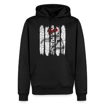Vintage Retro Thoth Silhouette Geschenk Gottheit - Männer Premium Bio Hoodie - Schwarz - Vorne - Nico (187cm)