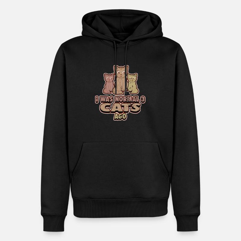 Katzendame - Männer Premium Bio Hoodie - Schwarz