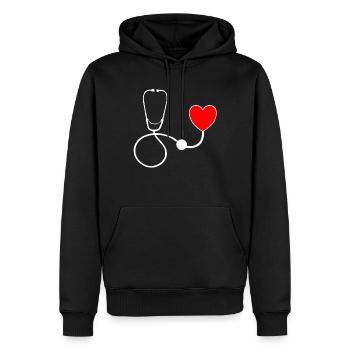 Krankenschwester Job Ausbildung Medizin Pflege - Männer Premium Bio Hoodie - Schwarz - Vorne - Nico (187cm)
