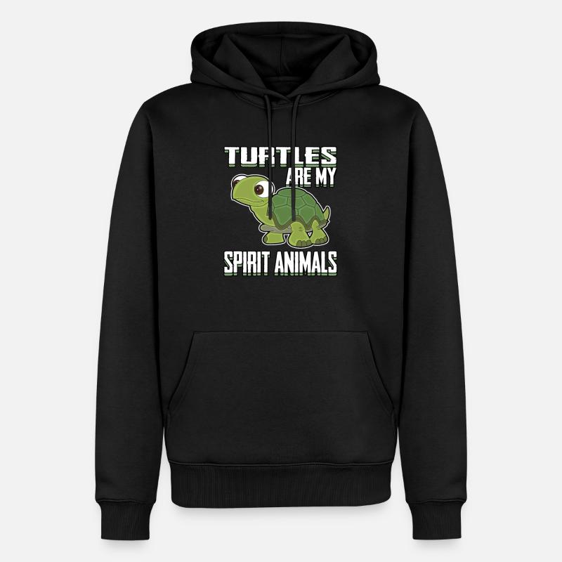 tortues - Sweat à capuche Premium bio Homme - noir