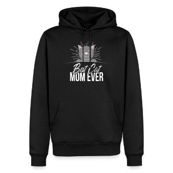 Chat Chats Meilleurs Chats Maman Cadeau Geek - Sweat à capuche Premium bio Homme - noir - Devant - Nico (187cm)