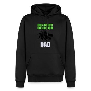 Bearded Dragon Dad - Männer Premium Bio Hoodie - Schwarz - Vorne - Nico (187cm)