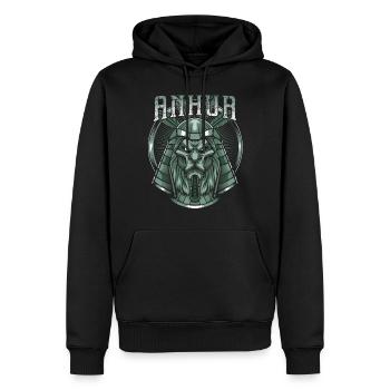 Gott des Krieges Anhur Ägyptisch Ägypten Gottheit - Männer Premium Bio Hoodie - Schwarz - Vorne - Nico (187cm)