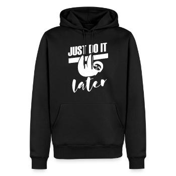 indolence - Sweat à capuche Premium bio Homme - noir - Devant - Nico (187cm)