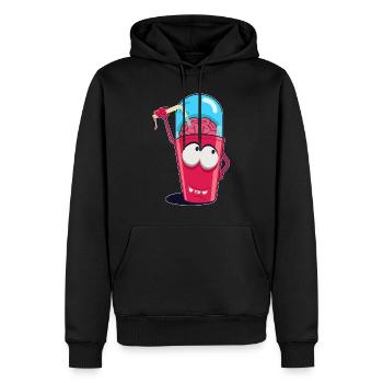Brain Shake Doodle Art - Männer Premium Bio Hoodie - Schwarz - Vorne - Nico (187cm)