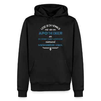 APOTHEKER - Männer Premium Bio Hoodie - Schwarz - Vorne - Nico (187cm)