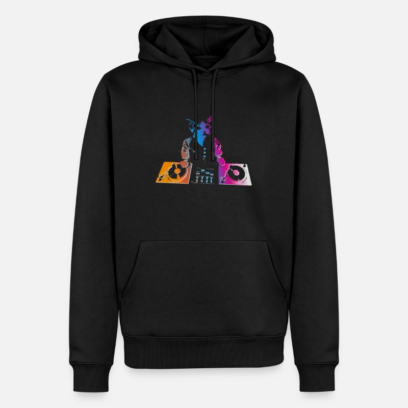 DJ CAT - Sweat à capuche Premium bio Homme - noir