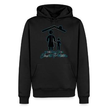 Comprenez cela - Protection du climat - Sweat à capuche Premium bio Homme - noir - Devant - Nico (187cm)