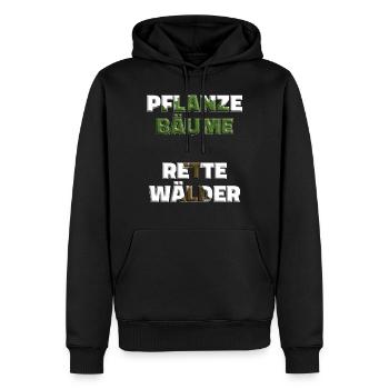 Trees Save Save Nature conservation Environmental protection Eco - Men’s Premium Organic Hoodie - black - Front - Nico (187cm)