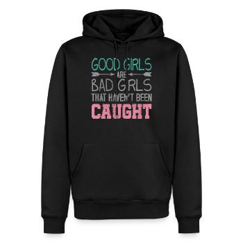 Boese Maedchen Gute Maedchen - Männer Premium Bio Hoodie - Schwarz - Vorne - Nico (187cm)