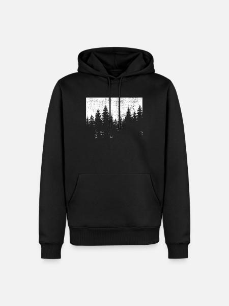 Wald - Männer Premium Bio Hoodie - Schwarz