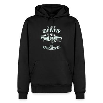 Lada: voiture de Russie - Sweat à capuche Premium bio Homme - noir - Devant - Nico (187cm)