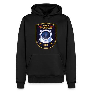 USSF: United States Space Force - Men’s Premium Organic Hoodie - black - Front - Nico (187cm)
