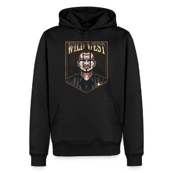 Wild West Sheriff Western Gesetzeshüter Vintage - Männer Premium Bio Hoodie - Schwarz - Vorne - Nico (187cm)