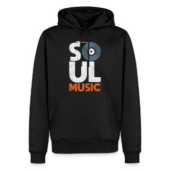 Soul musique cadeau enfants Noël - Sweat à capuche Premium bio Homme - noir - Devant - Nico (187cm)