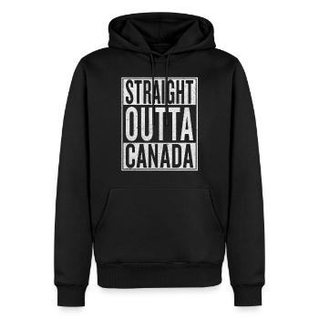 L’offre De La Terre Canada - Sweat à capuche Premium bio Homme - noir - Devant - Nico (187cm)