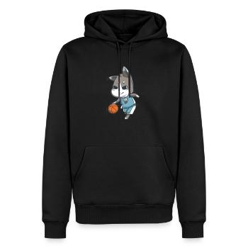 Basketball Wolf Basketballer Wölfe Ballsport - Männer Premium Bio Hoodie - Schwarz - Vorne - Nico (187cm)