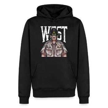 Sheriff - Männer Premium Bio Hoodie - Schwarz - Vorne - Nico (187cm)