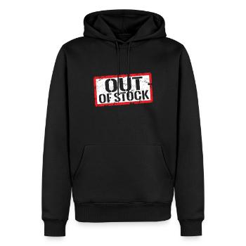 En rupture de stock En rupture de stock Logo Vintage Style - Sweat à capuche Premium bio Homme - noir - Devant - Nico (187cm)