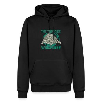 The turtles whisperer | Turtle - Men’s Premium Organic Hoodie - black - Front - Nico (187cm)
