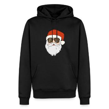 Cool Santa Claus Weihnachtsmann Weihnachten Advent - Männer Premium Bio Hoodie - Schwarz - Vorne - Nico (187cm)