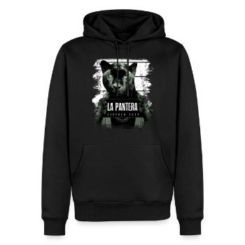 Animal Print Schwarzer Panther - Männer Premium Bio Hoodie - Schwarz - Vorne - Nico (187cm)