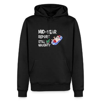 naughty santa June July August Sommer Mid-Year - Männer Premium Bio Hoodie - Schwarz - Vorne - Nico (187cm)
