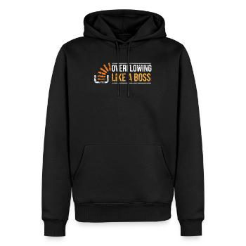 Programmateur Stackoverflow - Sweat à capuche Premium bio Homme - noir - Devant - Nico (187cm)