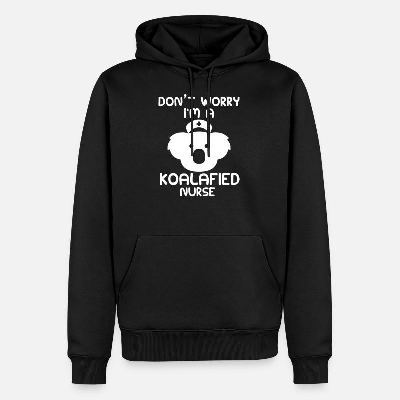 Koala Krankenschwester Krankenhaus Geschenk - Männer Premium Bio Hoodie - Schwarz