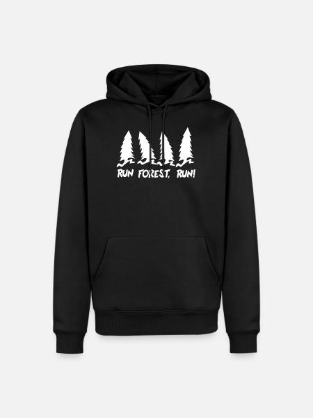 Run forest run - Men’s Premium Organic Hoodie - black