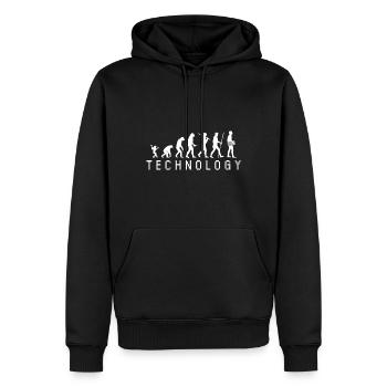 Evolution Technologie Pc Console Pc Cadeau - Sweat à capuche Premium bio Homme - noir - Devant - Nico (187cm)