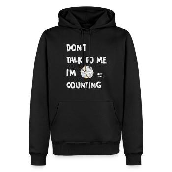 Häckeln - Lustig - Geschenkidee - Männer Premium Bio Hoodie - Schwarz - Vorne - Nico (187cm)
