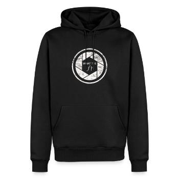 Photography - Camera Aperture Photographer Photo Gift - Men’s Premium Organic Hoodie - black - Front - Nico (187cm)