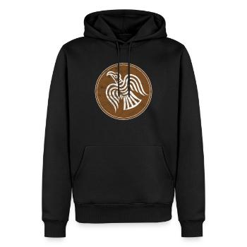 Viking Early Middle Ages reenactment raven - Men’s Premium Organic Hoodie - black - Front - Nico (187cm)