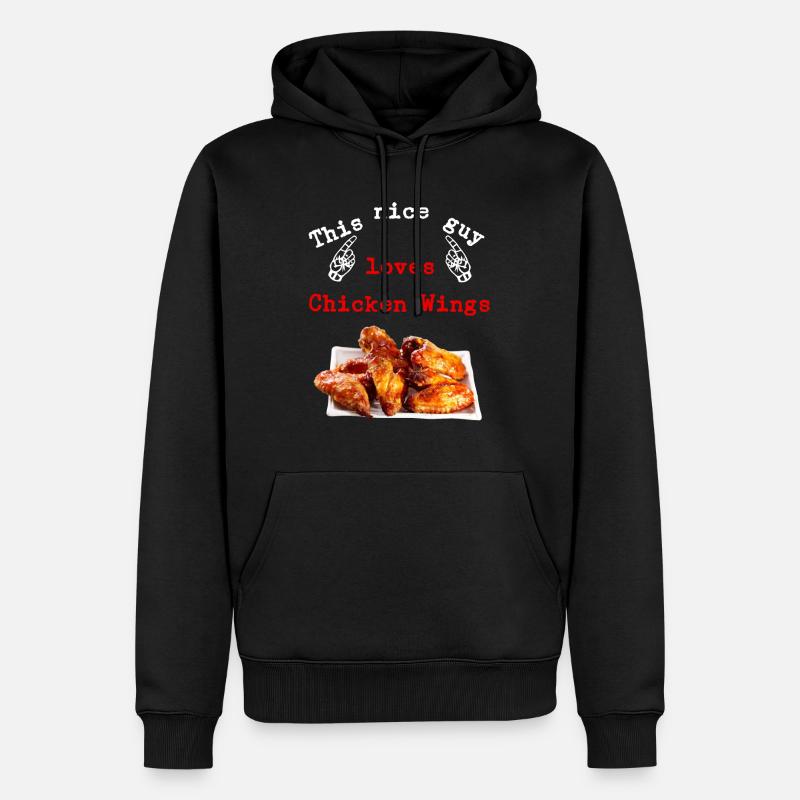 Chicken Wings - Männer Premium Bio Hoodie - Schwarz