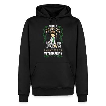 forget princess i want to be a veterinarian shirt - Men’s Premium Organic Hoodie - black - Front - Nico (187cm)