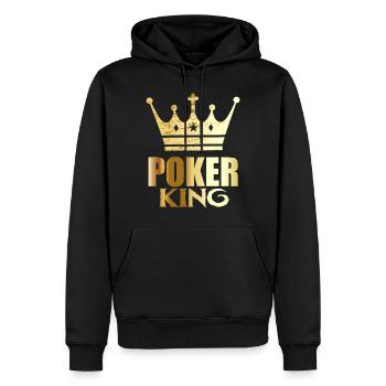 POKER KING online - Men’s Premium Organic Hoodie - black - Front - Nico (187cm)