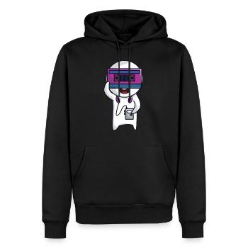 Retro Musik Kassette - Männer Premium Bio Hoodie - Schwarz - Vorne - Nico (187cm)