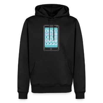 App Handy Smartphone - Männer Premium Bio Hoodie - Schwarz - Vorne - Nico (187cm)