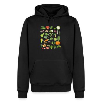 All Kinds Of Vegetables - Men’s Premium Organic Hoodie - black - Front - Nico (187cm)