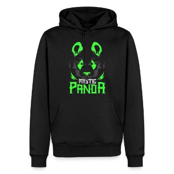Panda Neon Disco Party Bambus China Geschenk Tier - Männer Premium Bio Hoodie - Schwarz - Vorne - Nico (187cm)